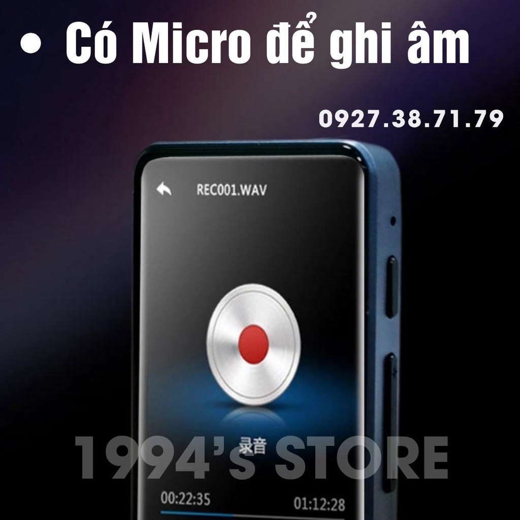 [SẴN] Máy Nghe Nhạc Thể Thao Benjie X5 Bản 2022 Bluetooh 5.2 HIFI - Loa Ngoài Lớn - Mán hình lớn 2.5 inch cảm ứng