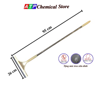 Cây lau kính dài, dụng cụ lau kính cán inox dài 1m