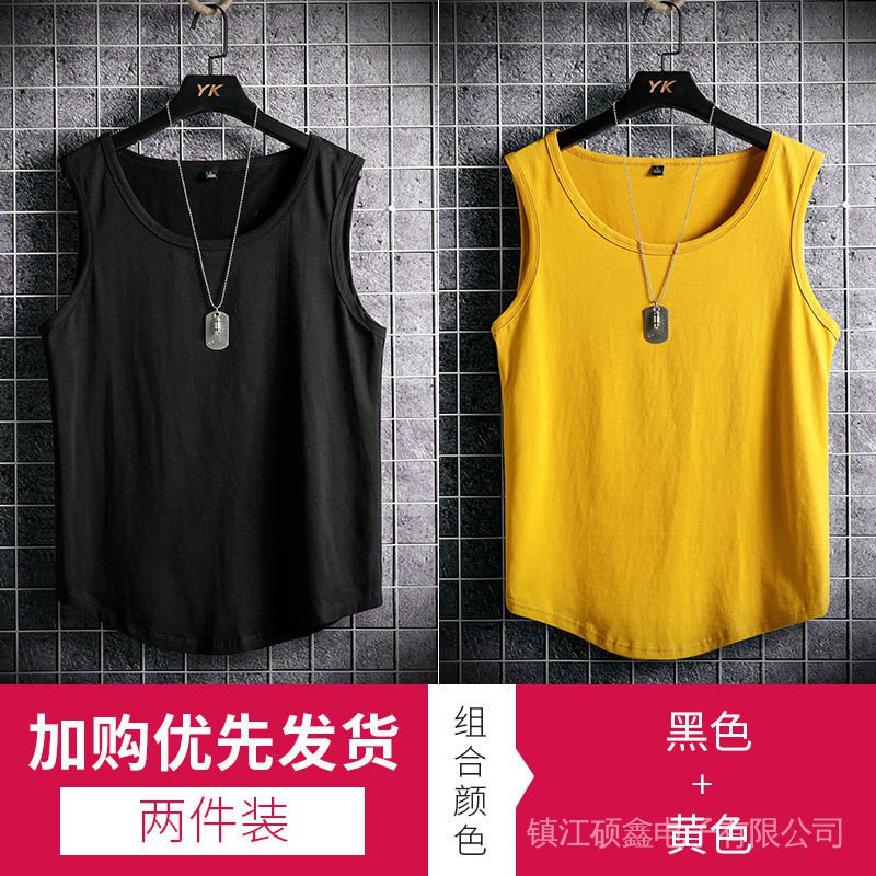 Set 2 Áo Thun Thể Thao Không Tay Dáng Rộng Chất Liệu Cotton Cao Cấp Thời Trang Dành Cho Nam 9.9