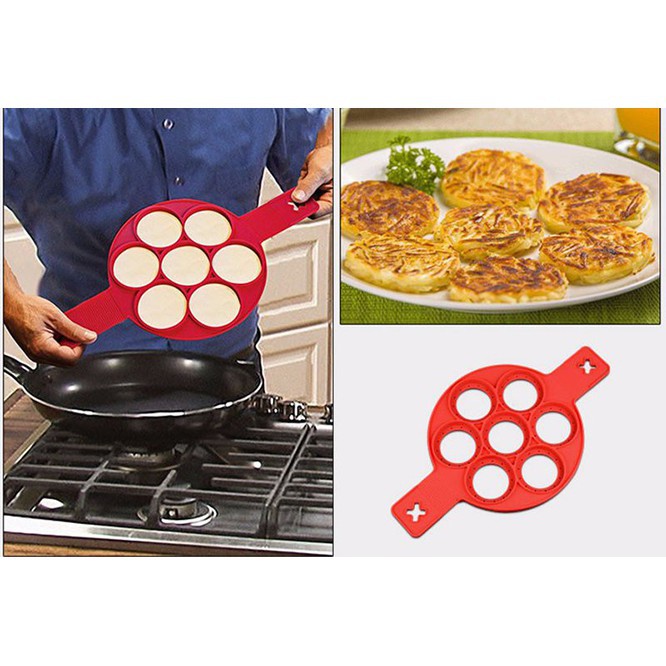 KHUÔN LÀM BÁNH PANCAKES SILICON CAO CẤP KHÔNG CẦN LÒ NƯỚNG LOẠI XỊN