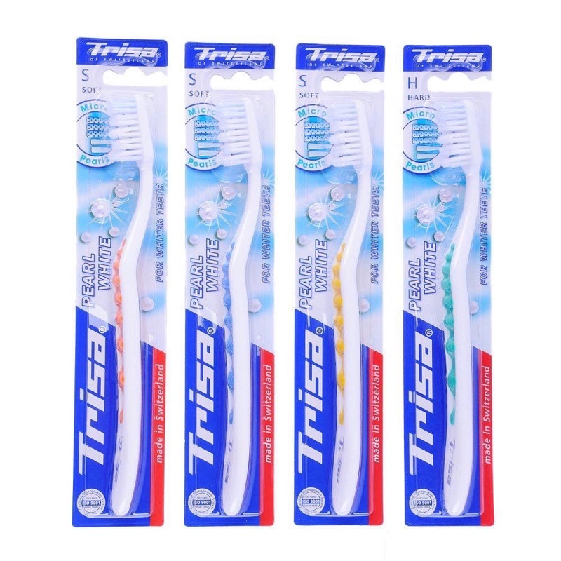 Bàn chải - bót đánh răng Trisa pearl white