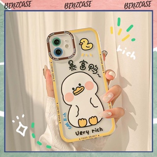 Ốp iPhone silicone dẻo mẫu chú vịt giàu có cute mang đến điều may mắn, TPU case iPhone Rich Duck