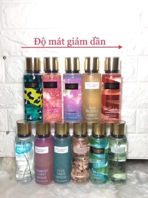 (Bán sỉ) XỊT THƠM TOÀN THÂN VICTORIA’S SECRET FRAGRANCE MIST LOVE SPELL 250ML giao mùi ngẫu nhiên