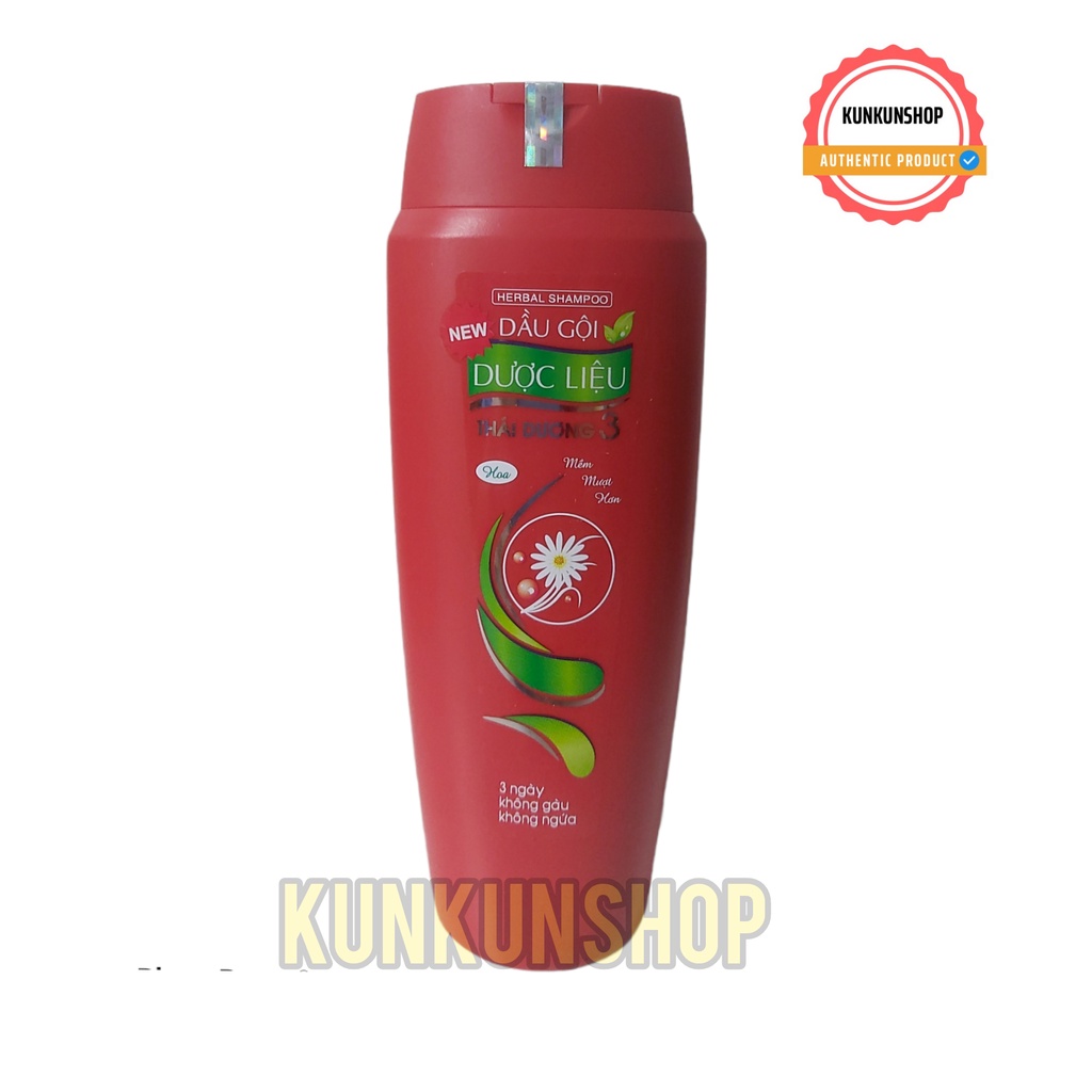 Dầu Gội Thái Dương 3 Hoa  đào Chai 200ml New Sao Thái Dương Mẫu Mới