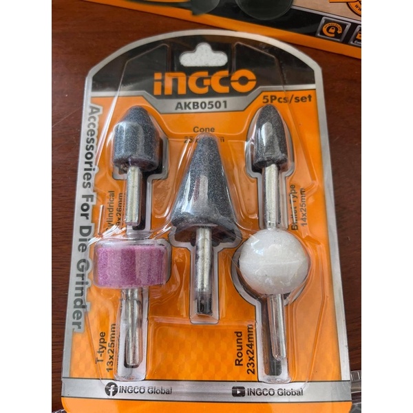 Bộ 5 đá mài cốt 6mm INGCO AKB0501