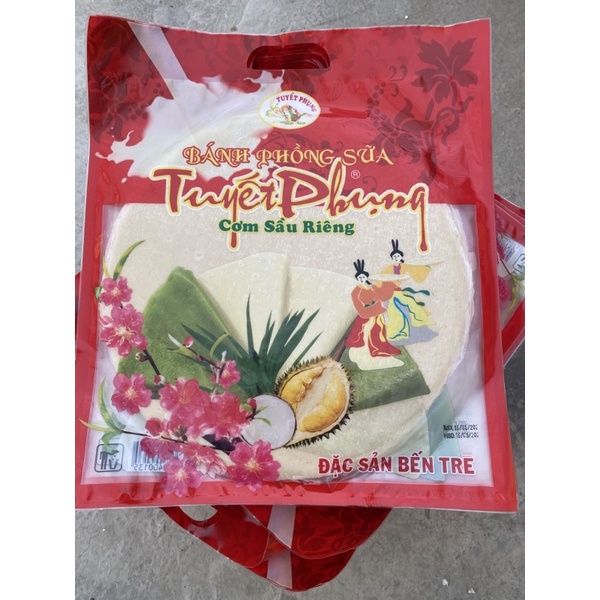 Bánh Phồng Sữa Tuyết Phụng Bến Tre ( đặc biệt lun date mới ) - Cơm sầu riêng , lá dứa