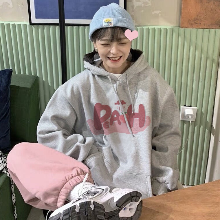 Áo Khoác Cotton Có Mũ Trùm Dáng Rộng Thời Trang Mùa Đông Phong Cách Hàn Quốc Cho Nữ