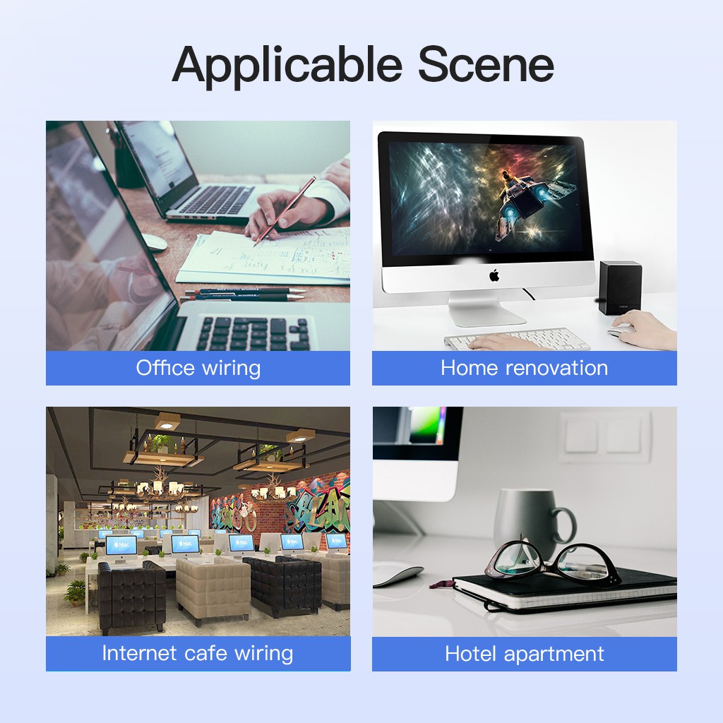 Vention Dây Cáp Mạng lan cat7 rj45 10gbps Cho pc laptop tv box