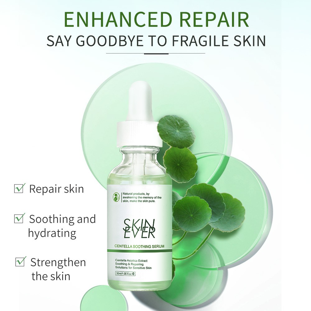 Serum SKIN EVER chiết xuất cây trà/ nho biển giữ ẩm/ rau má/ cà phê loại bỏ quầng thâm 30ml