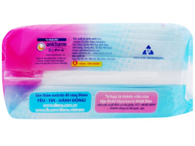 Băng vệ sinh Diana siêu thấm Cool Fresh có cánh 8 miếng