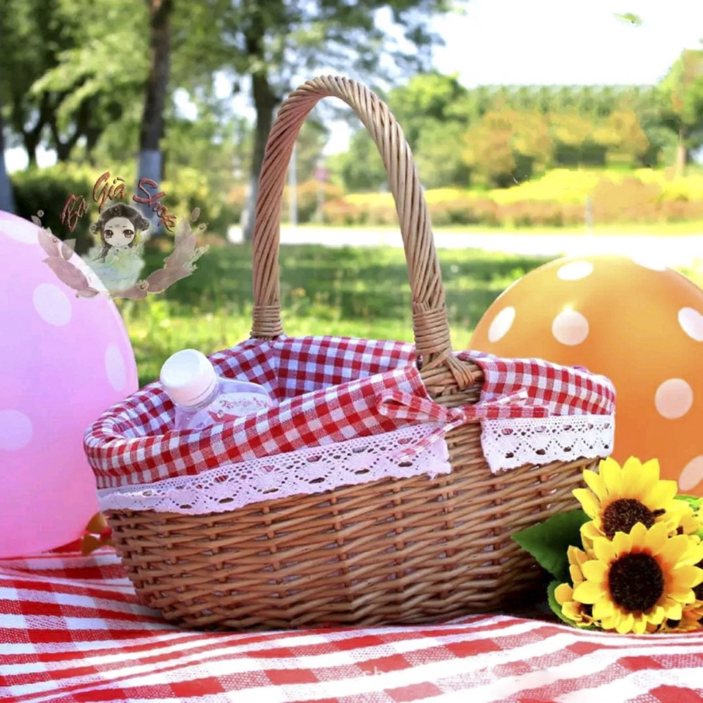 Giỏ vali đạo cụ chụp hình trang trí