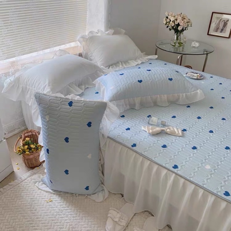 Shinbedding_Chiếu Điều Hoà Loại 1 Viền Bèo Xinh Xắn Kiểu Dáng Hàn Quốc