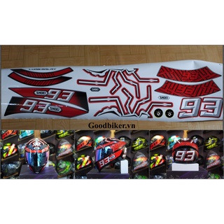Tem Shoei X-14 dán mũ bảo hiểm fullface