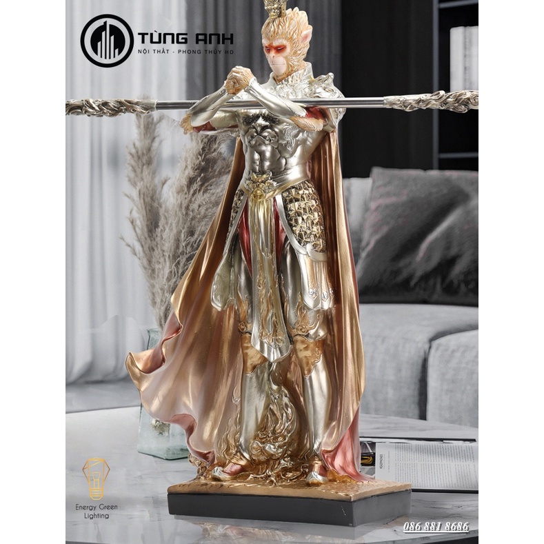 Tượng Tôn Ngộ Không - Tề Thiên Đại Thánh PT-30 - Decor Trang Trí Căn Phòng -Cao 38cm-Đem Lại Sự May Mắn ,Tài Lộc,Bình An