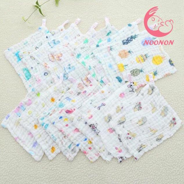 Khăn Mặt 𝑭𝑹𝑬𝑬𝑺𝑯𝑰𝑷  Khăn Xô Nhăn 6 Lớp Rửa Mặt Cho Bé