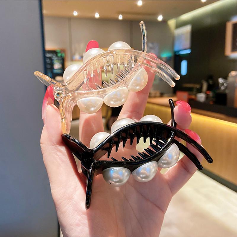 Kẹp Tóc Đính Ngọc Trai Xinh Xắn Theo Phong Cách Hàn Quốc