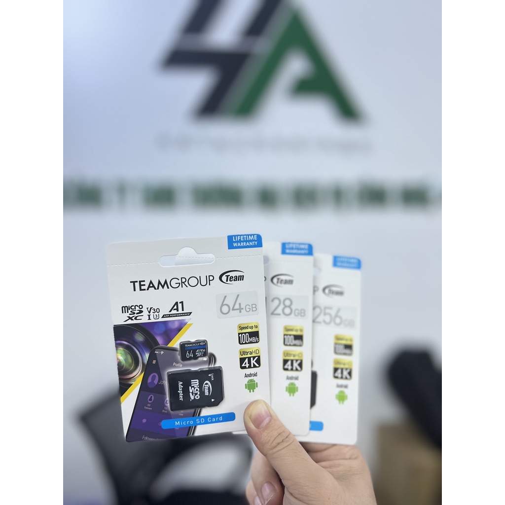 Thẻ nhớ class10 100MB/s Ultra 4K 128GB 256Gb 512GB TeamGroup V30 A1 , máy ảnh, điện thoại, camera