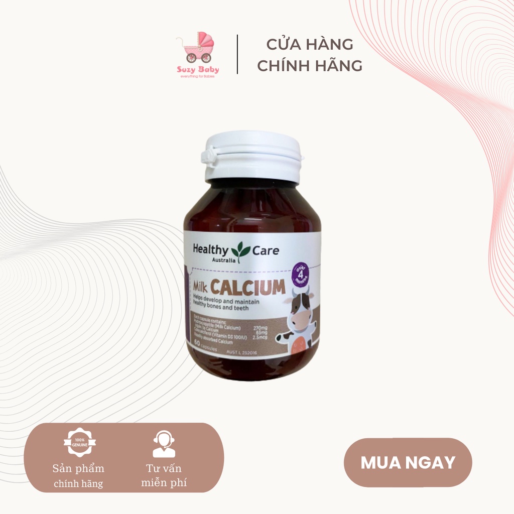 Viên Uống Canxi Sữa Úc 60 Viên cho Bé cao lớn vượt trội