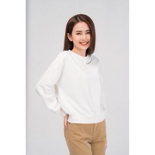 [YODY]ÁO NỈ NỮ THÊU CỔ