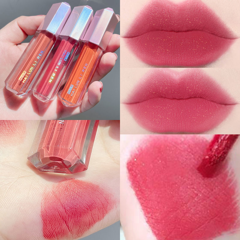 (Hàng Mới Về) Son Kem Màu Nhung Lì Không Thấm Nước Dưỡng Ẩm Hllr