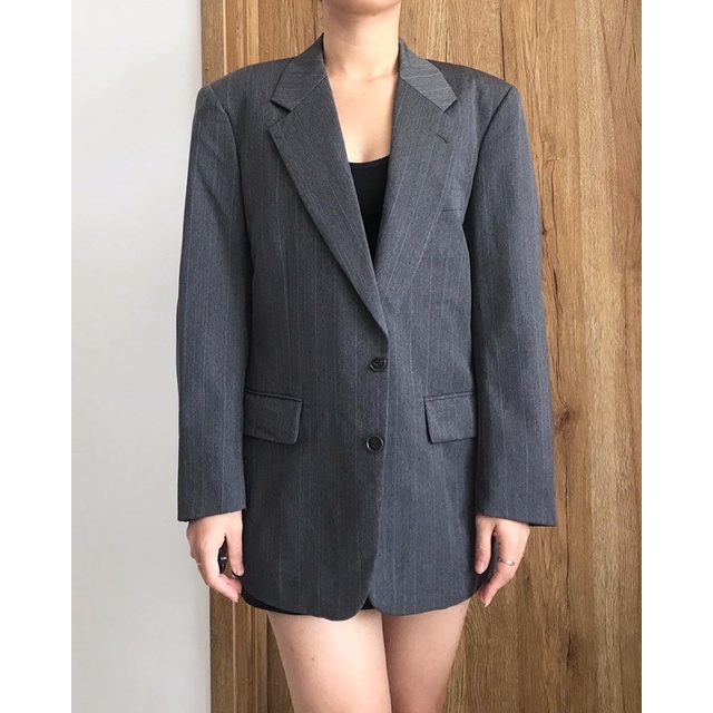 Blazer xám lông chuột