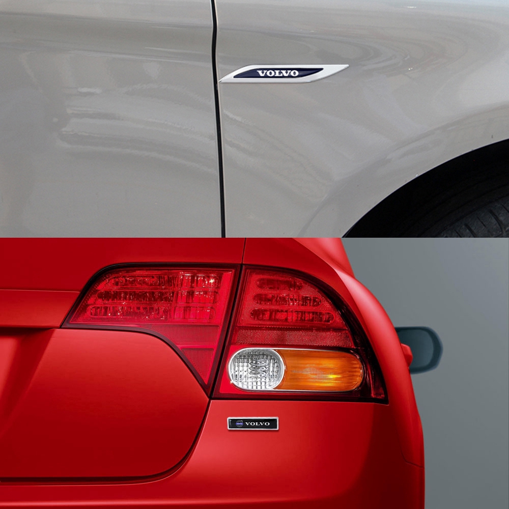 Set 2 miếng dán kim thoại trang trí thân xe cho Volvo S60 S60L S70 S80 Xc60 V40 Xc80