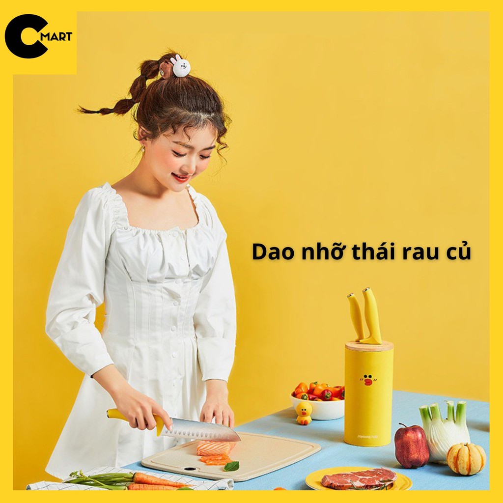 (SẮN) Bộ Dao Thớt Đa Năng Joyoung Line Friends [CMART GIA DỤNG TIỆN ÍCH]