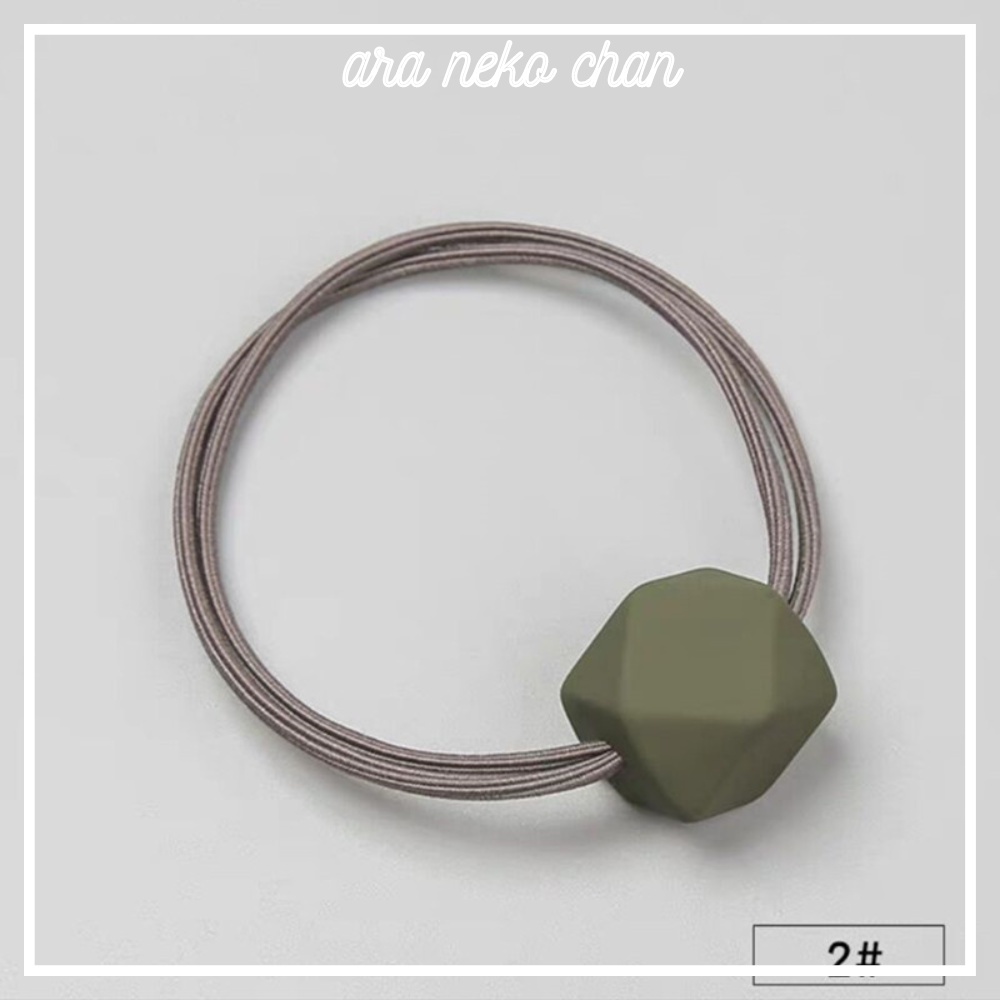 Dây Cột Tóc Thun Họa Tiết Hình Học Bát Giác Độc Đáo