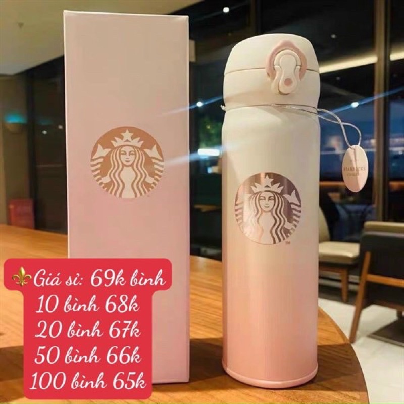 BÌNH GIỮ NHIỆT STARBUCKS HỒNG