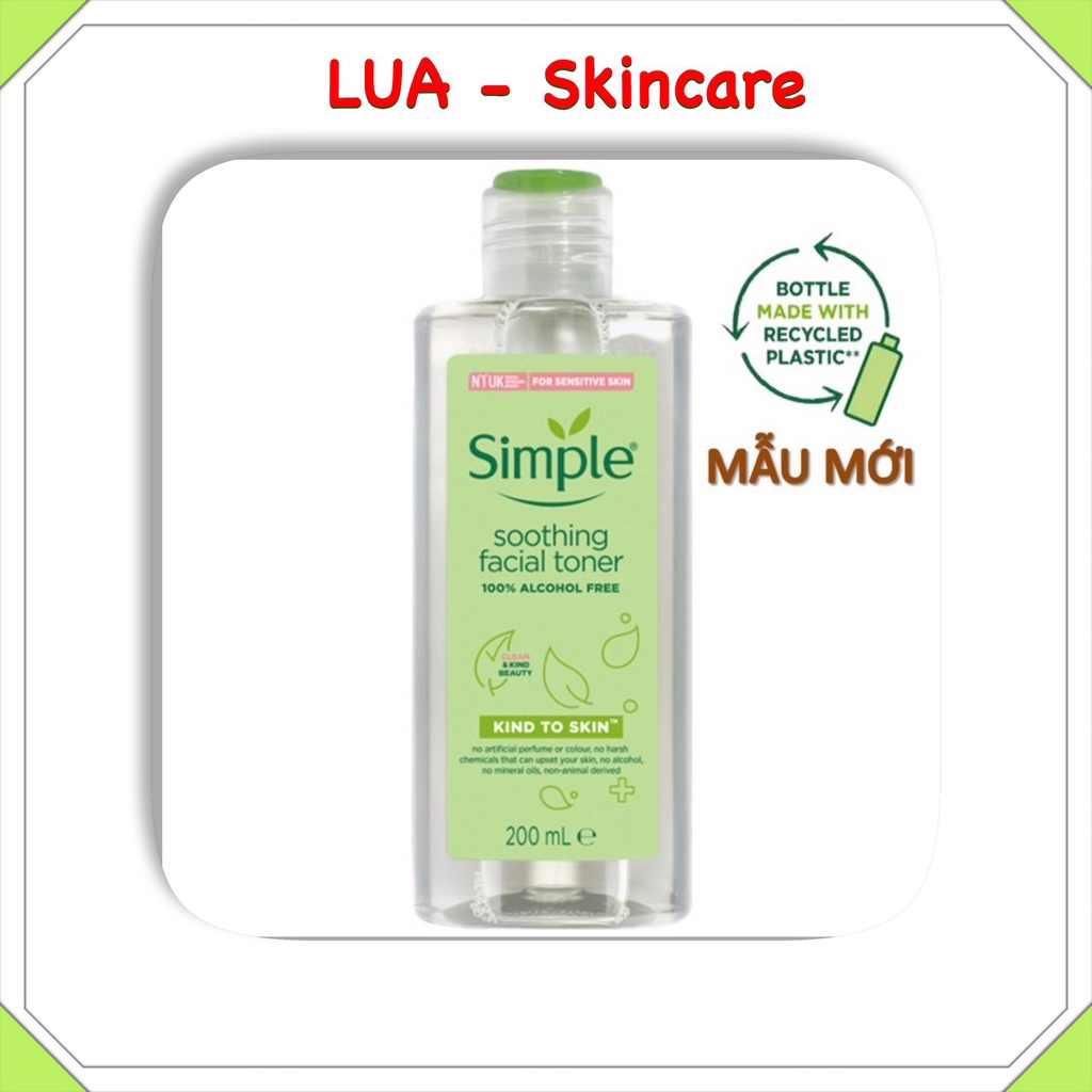 Nước hoa hồng Simple Kind to Skin Soothing Facial Toner