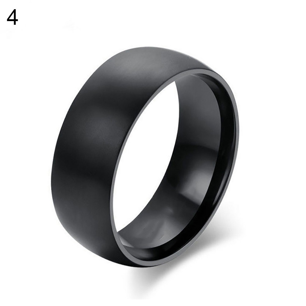 Nhẫn titanium bằng thép 8mm cho nam phù hợp cho lễ đính hôn