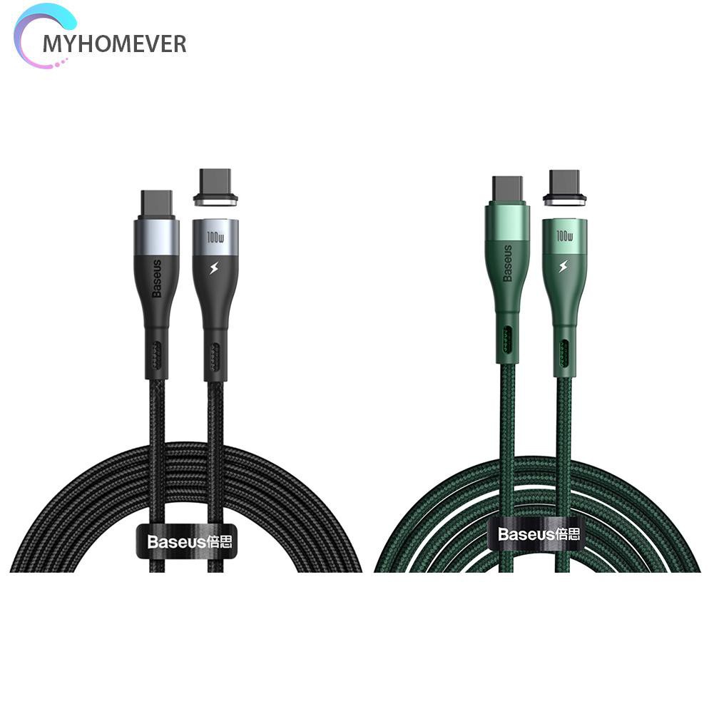 myhomever Baseus Magnetic USB Charging Cable 100W Type-C Fast Charger Data Power Cord