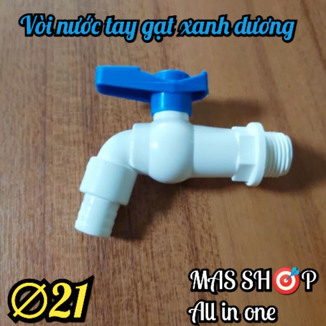 Vòi nước nhựa tay gạt xanh dương và đỏ
