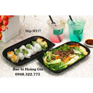 50 Hộp nhựa PET đáy đen HT 17