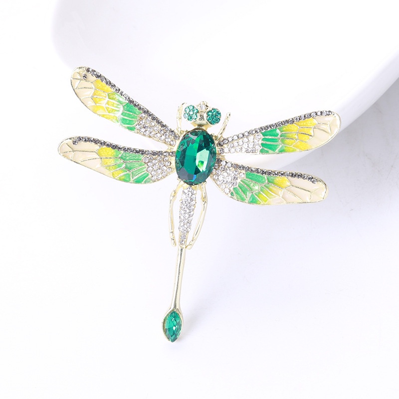 Ghim Cài Áo Hình Chuồn Chuồn Đính Đá Thời Trang Âu Mỹ Cho Nữ