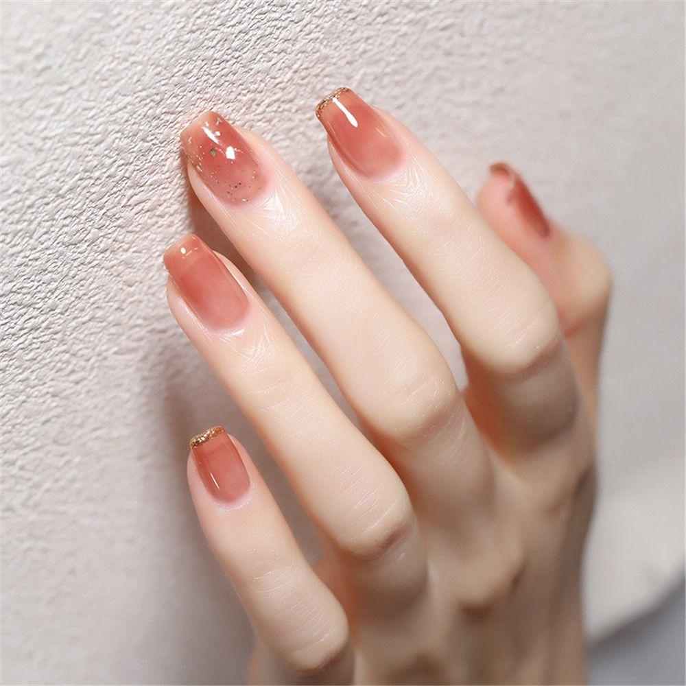 Gel Sơn Móng Tay Màu Nude Lấp Lánh Lâu Trôi DIY