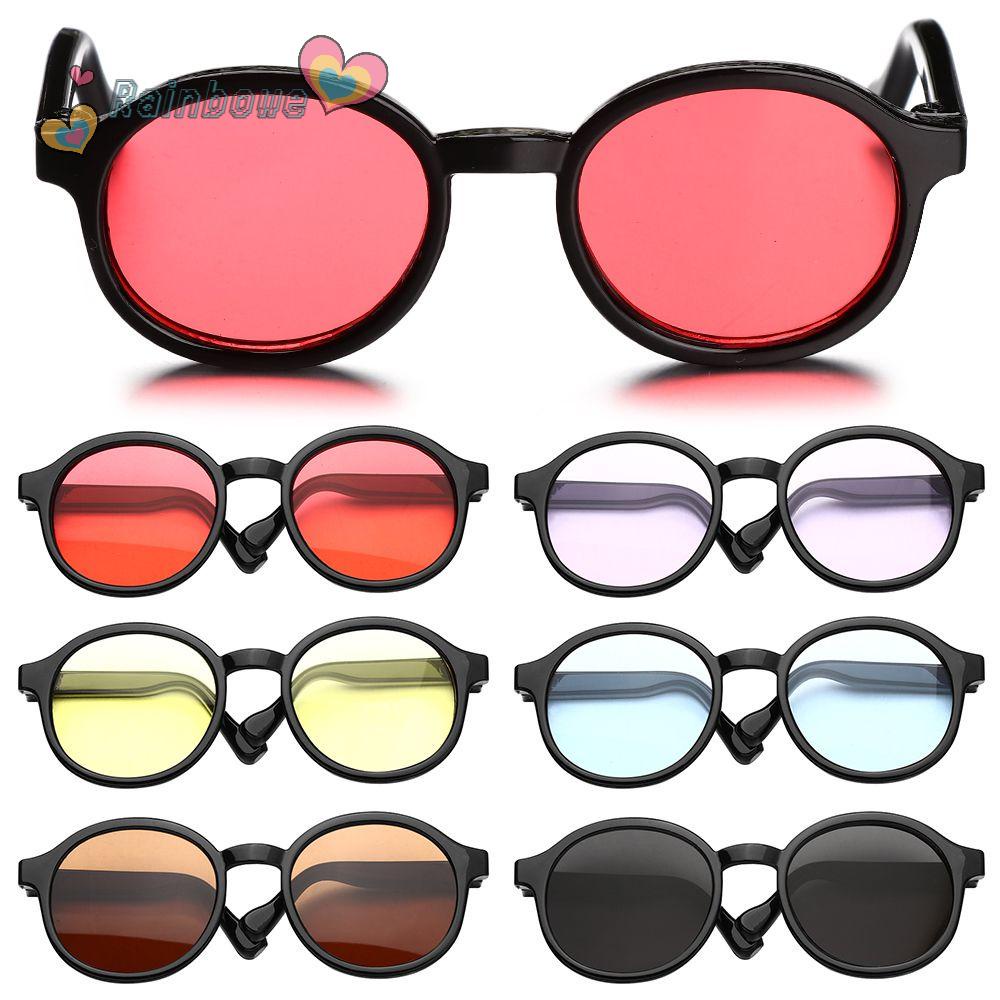 Mắt kính gọng tròn nhiều màu tùy chọn thời trang cho búp bê nhồi bông Blythe