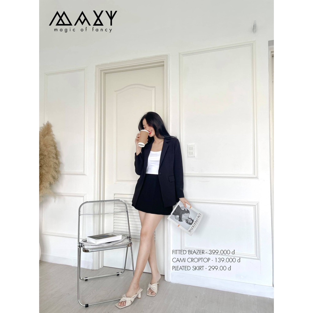 Áo blazer nữ dài tay fitted blazer Maxy Workshop | BigBuy360 - bigbuy360.vn