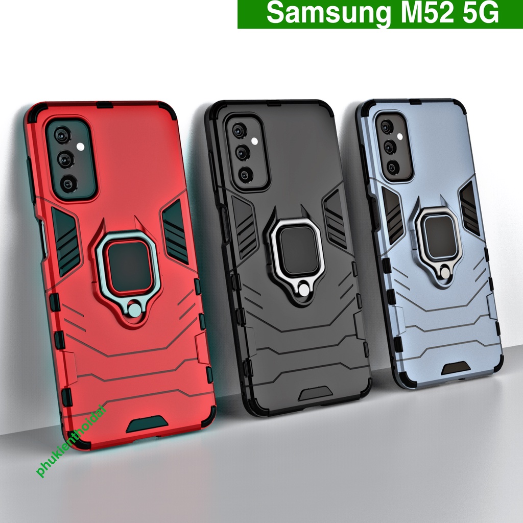 Ốp lưng Samsung M52 5G / M53 5G Iron Man Iring chống sốc giá đỡ xem phim bảo vệ toàn diện