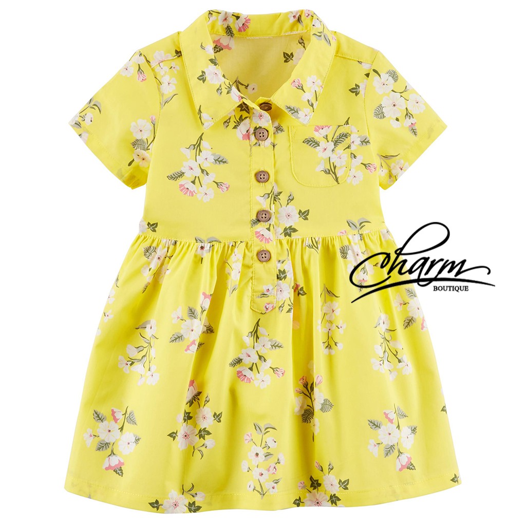 Váy Cho Bé Gái, Đầm Bé Gái Thun CARTER'S Chính Hãng