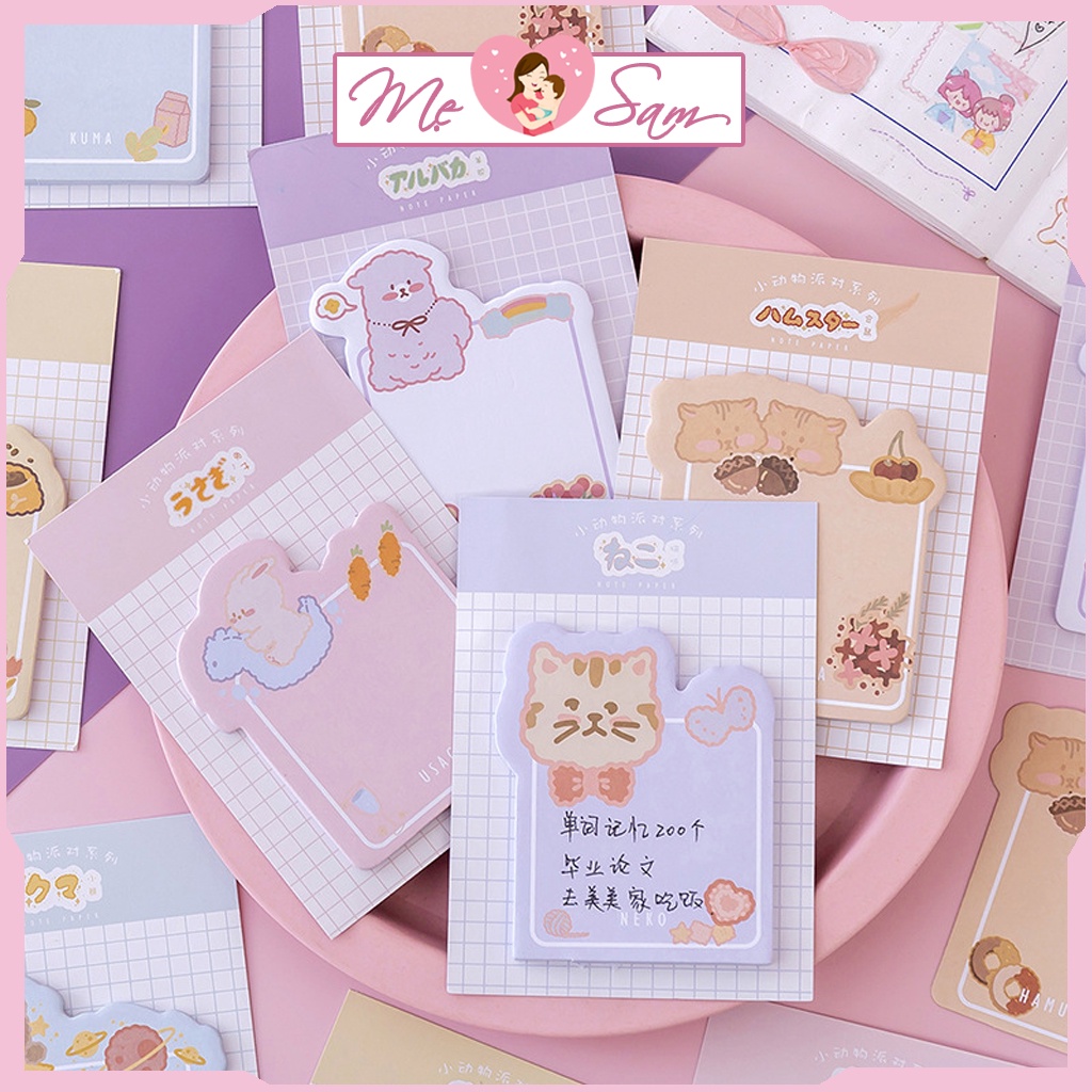 Giấy ghi chú dễ thương, giấy note hình cute, giấy ghi chú đáng yêu nhiều mẫu Shop Mẹ Sam