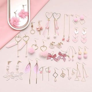 Bông tai hồng phấn style hàn quốc bánh bèo xinh xắn