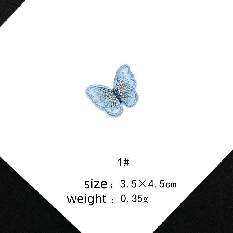 3D sáng tạo ren bướm thêu vải khâu vá sợi thêu vá phụ kiện may mặc