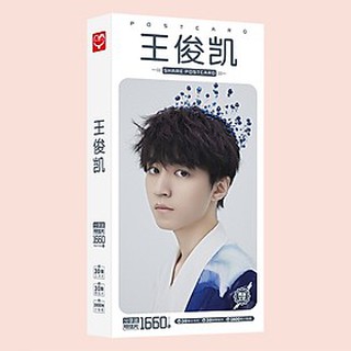 Postcard Vương Tuấn Khải TFBoys1660 tấm mới nhất có kèm hình dán