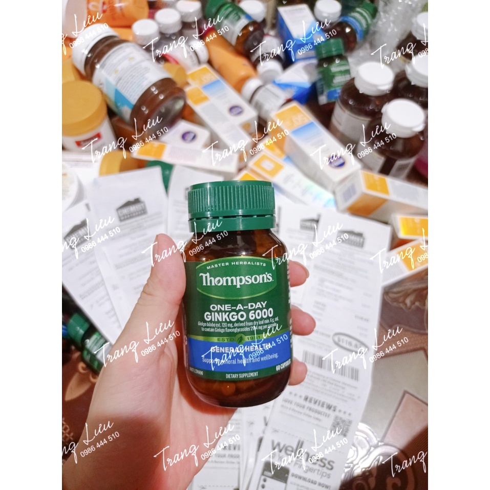 ĐỦ BILL_CHÍNH HÃNG Bổ Não Tăng Cường Trí Nhớ Ginko Biloba Thompson 6000mg