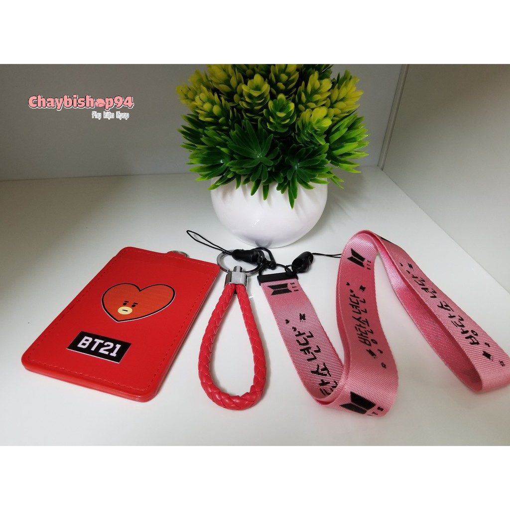 Combo túi thẻ + nametag BTS, BT21, GOT7, WANNAONE, TWICE, EXO, BLACKPINK