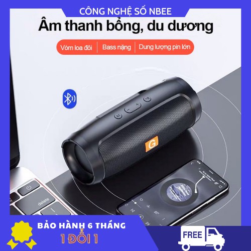 Loa Bluetooth mini, hỗ trợ cắm thẻ nhớ TF + USB +Bluetooth,công suất 6W, loa kép 3D, âm lượng lớn+BH 6 tháng lỗi 1 đổi 1