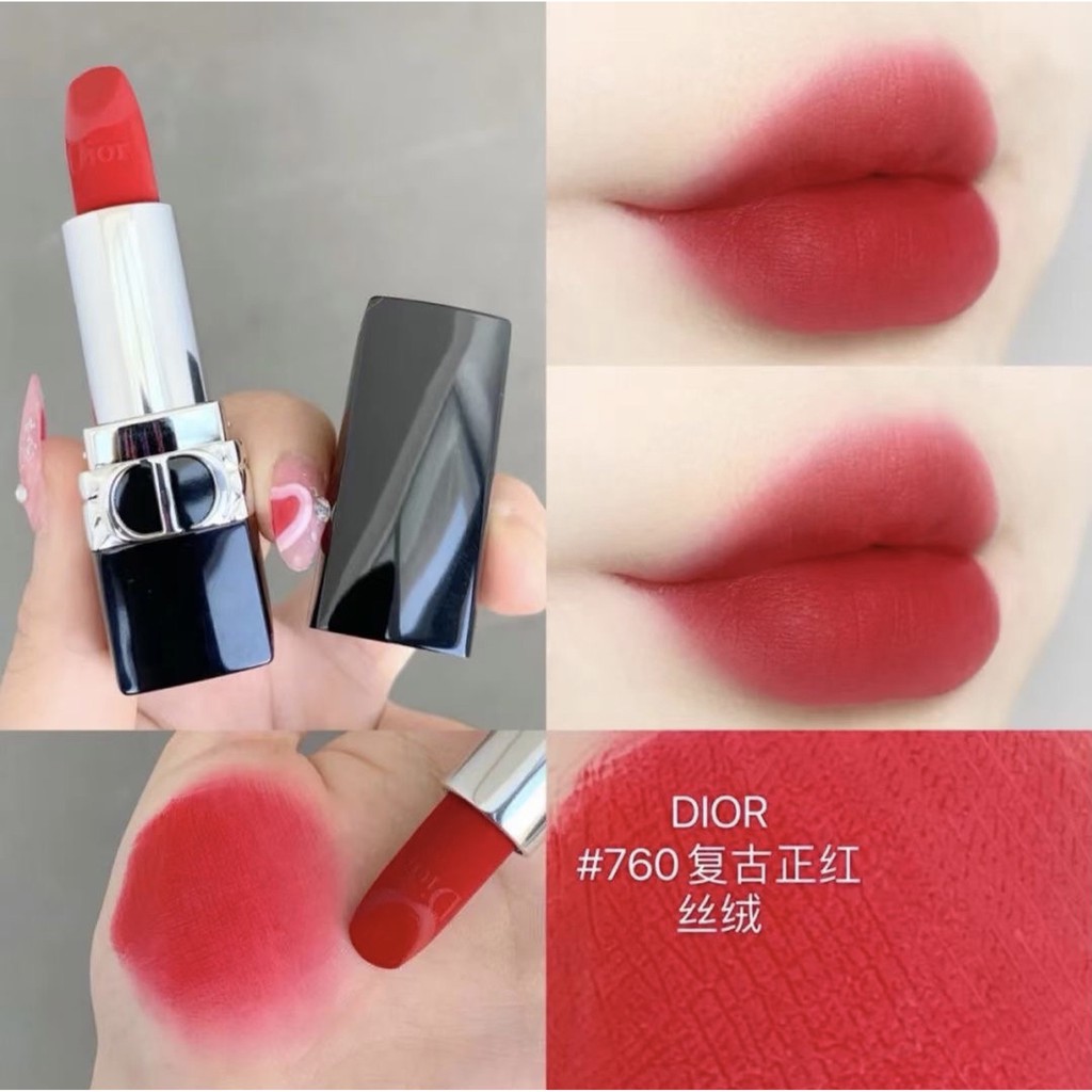 [𝗚𝗢𝗠 𝗢𝗥𝗗𝗘𝗥] Son Dior Rouge Matte Lipstick, Bộ sưu tập son Dior đủ màu Sale sock