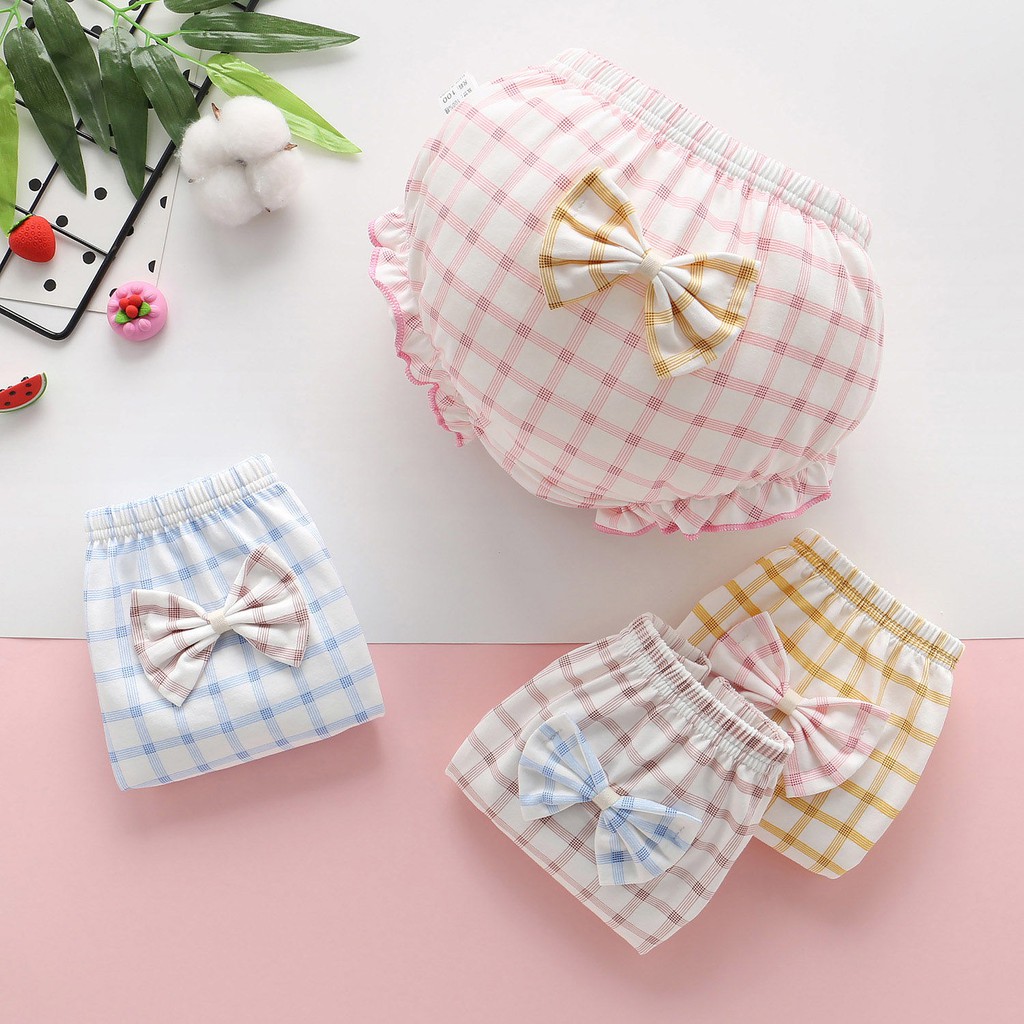 Bộ 4 quần lót cotton xinh xắn đáng yêu cho bé gái/ bé trai từ 1-3 tuổi