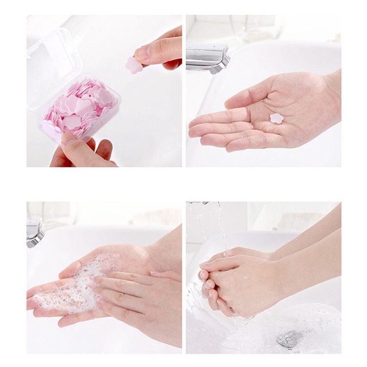 Hộp Đựng Xà Phòng Giấy Hình Hoa Mini Đáng Yêu Sáng Tạo Ốp